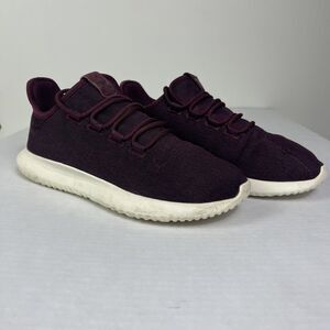 Adidas Womens Tubular Shadow Maroon Running Shoes Athletic Size 8.5 Hiking Walk